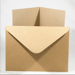 5 x 7 Card & Envelope - Poppy Craft Packs (10) - Kraft