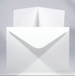 A5 Card & Envelope - Poppy Crafts Packs (10) - White