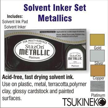 StazOn Metallic Solvent Ink Kit Gold