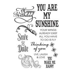 Stamps - Ultimate Crafts - Words & Phrases - Sunshine Flourishes - A Paper Experience