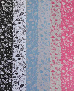 A4 - Patterned - Metallic Floral Flourish Leaf - Click here to choose colour - A Paper Experience